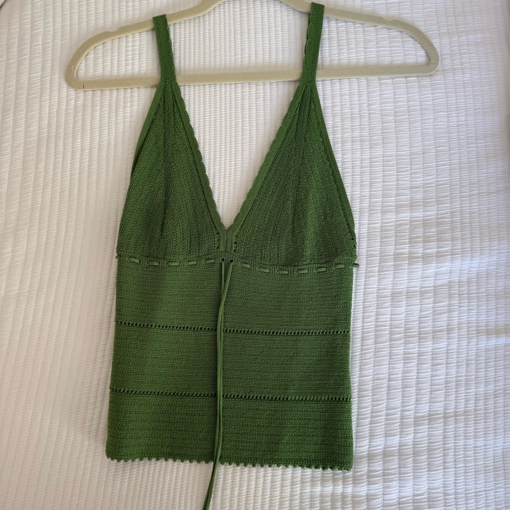 Zara Green Knit Camisole Top